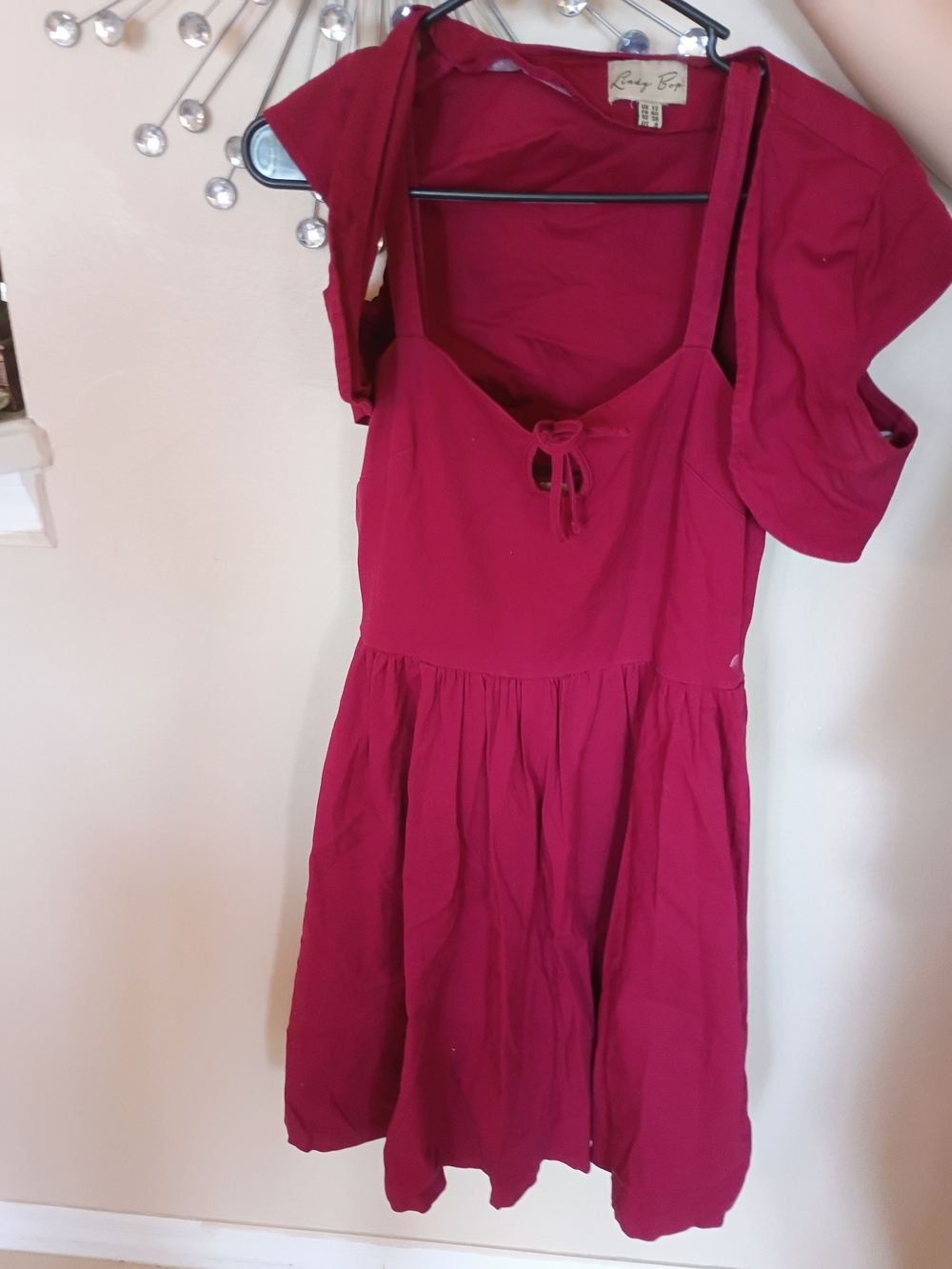 Lindy Bop Raspberry Red Fit-and-Flare Mini Dress W Little Marching Jacket Set